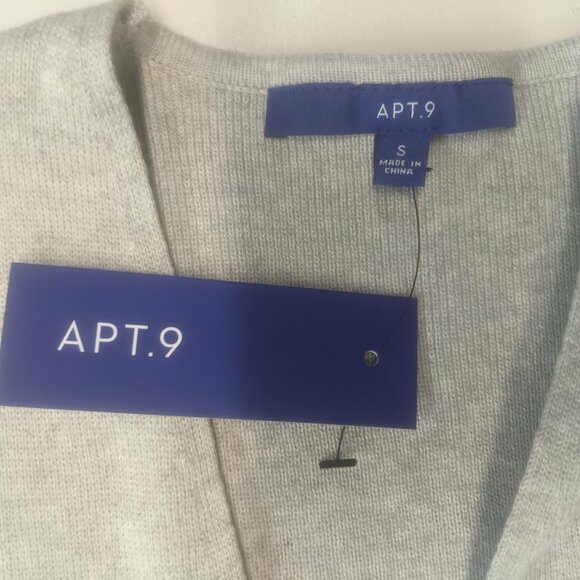 NWT Apt. 9 Size small Open Cardigan Tan/Gray/White - Picture 9 of 12